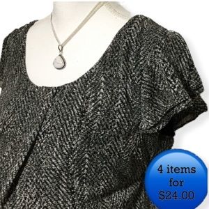 Black and White Motherhood Maternity top size large